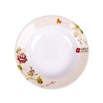 카멜리아원형굽접시 7in 다용도접시 식기 앞접시 그릇 굽접시