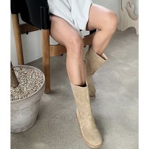 여성스웨이드하프부츠 스웨이드미들부츠