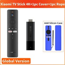 샤오미-글로벌 버전 Mi TV 스틱 4K 안드로이드 11 쿼드 코어 2GB 8GB 블루투스 5.0 넷플릭스 Wifi 구글 어시스턴트 스마트 동글, EU Plug_Add 블루 Cover