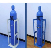 이동식 가스 실린더 브라켓 바퀴 가스통 고정장치, 이동 더블 24cm 파란색