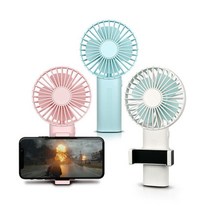 솔바람 휴대용 핸디선풍기 + 스마트폰 거치대, HF1903MB, 블루