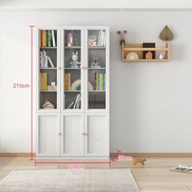 인테리어책장 거실 서재 회전 수납 산업용 흰색 옷장 책장 파일링 벽 모던 세면대 보관 미니멀리스트 락 부쿠 대나무 가구, 2.120CM