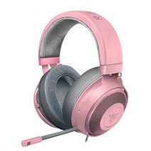 Razer 크라켄 게임용 경량 알루미늄 프레임 헤드셋 PC PS4 PS5 스위치 Xbox One Xbox시리즈 X & S 모바일용 3.5mm 오디오잭 그린, Headset, Quartz Pink