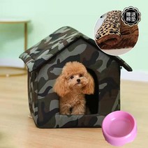 야외 대형견 큰개 진돗개 강아지 판넬 난방 조립식 개집 실외 플라스틱 보온 강아지집 001 개 개집 야외, 카무플라주 베이직 모델 + 화장솜 +_XL - 초대형