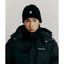 빈트릴 해시태그 자수 미드 비니 블랙 (BA223CPB04_BK)