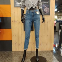 잠뱅이 여자 사계절 컬러감이 좋은 보이프랜드핏 스판 청바지JL1DBF52