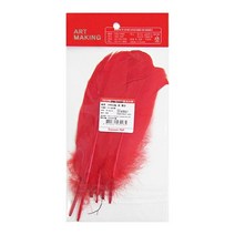 거위깃털중빨강18-20cm 새깃털