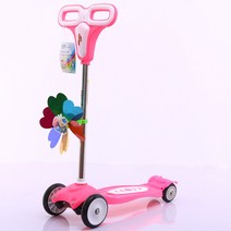 전동킥보드 3-6-8세 남자 여자 한 발로 미끄럼틀, 핑크-레귤러휠