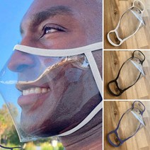 목욕탕 수영장 마스크 [입보이는마스크] 입모양 투명 방수 마스크, 02.검정색