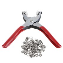 금속 프롱 링 스냅 패스너 프레스 스터드 플라이어 9.5mm, 빨간색