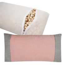 와이디무역 순면 편백베개(대형) 히노키나무 거북목 선물, 오렌지