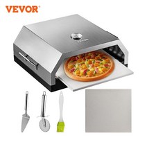 가정용화덕 화덕오븐 피자오븐 vevor wood burning 피자 오븐 15.7x13.7x6.2in ​​스테인레스 스틸 탑 휴대용 오븐 가스 또는 숯불 그릴 야외 안뜰, 없음