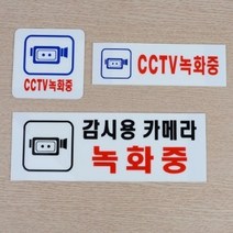 CCTV 녹화중 아크릴 표지판 도난경고문 여성 쓰레기무단투기 현관, 감시용카메라녹화중