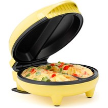 Holstein Houseware 샌드위치 메이커 아침 제조기 미니 와플 프리타타 옐로우