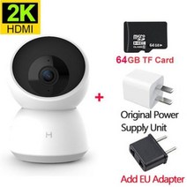 샤오미 스마트 웹캠 2K화질 HD 360도 회전 WIFI IP 카메라 mi APP 앱연동, CHINA, 2K Camera add 64G