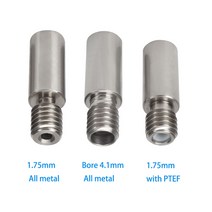 mk8 3d 프린터 부품 키메라 압출기 듀얼 핫엔드 j-헤드 스로트 히트 브레이크 1.75mm 필라멘트 보어 4.1mm 2 in 1out e3d v6 reprap, 1.75mmPTFE 포함, 협력사, 3개