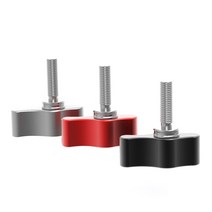 M5 17mm 조정 핸들 나사 T 클램프 잠금 나사 케이지 리그, T Type, 레드