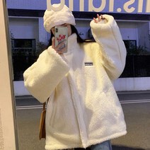 여자 오버핏 플리스 점퍼 겨울 아우터 스타일링 코디 10대학생옷 데이트복장 꾸안꾸룩 캠핑 데일리룩
