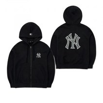 MLB 엠엘비 베이직 빅로고 기모 후드집업 NY (Black)