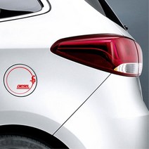 연료구 원형 디자인 주유 표시 스티커 자동차악세서리, 레드, 가솔린