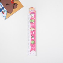 내일내꺼 캐릭터 아크릴 직척 문구 눈금자, 숄더백 걸