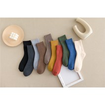 401FLEX 알록달록 10 COLOR 도톰따숩 겨울용 중목양말