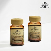 솔가 철분제 25 90캡슐 x 2병 총 6개월분 임산부추천 식물성캡슐 글루텐프리 철분, 쇼핑백 미포함