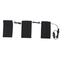 Winter Electric Heating Pad Outdoor Camping Heated Clothes Jacket Coat 1-drag-3 Pads Outdoor Supplie, 01 black
