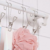 샤워볼 때수건 걸이 스텐고리집게 5P