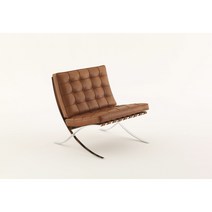 바르셀로나 체어 라운지의자 미스반데어로에 knoll barcelona chair, 브라운-PU(무광)