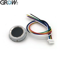 지문인식기 GROW R502 A RGB LED 제어 소형 얇은 원형 정전식 지문 모듈 센서 스캐너 DC3 3 V MX1 0 6 핀