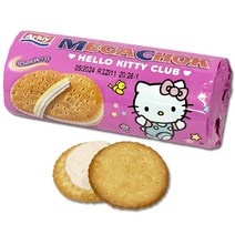 알루이 메가촉 헬로키티 클럽 스트로베리 180g 수입 과자 샌드 비스킷, 5개