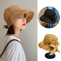 여자 모자 쇼핑 벙거지 스타일 버킷 가을 봄패션, 상세페이지 참조3, 블랙