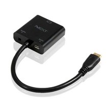 [에이치플러스몰] 미니 HDMI 입력 to VGA 출력 영상 컨버터, 상세 설명 참조