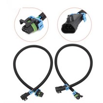 2PCS 24 인치 산소 O2 센서 헤더 확장 하네스 Chevrolet Camaro Corvette LS2 LS3 LS7, 하나, 검은 색