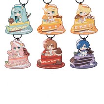 [Moeyu] VOCALOID 디저트 시리즈 PVC 키홀더 열쇠고리, Kagamine Rin, 1개