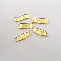 레이저 각인 거울 수제 라벨 30 태그 의류 아크릴 골드 손으로 만든 청바지 가방 신발 DIY 바느질 용품, 07 gold D