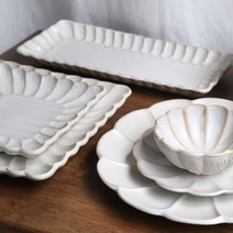 시노기 꽃잎 접시 다양한 종류 공기 대접 볼, 4-3.정사각접시20cm