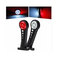 대성부품/24V LED 뿔등/확산형/사이드마커/차폭등/1조/세트/백색/적색/토끼등/램프/확장버전/화이트/레드/특장차/탑차/윙바디/트레일러/추레라/18CM/신호등, C확장버전 LED토끼등(1조)
