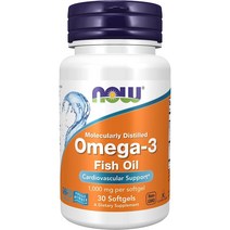 NOW Supplements 오메가3 180 EPA 120 DHA소프트젤 200정, 30개(1팩)