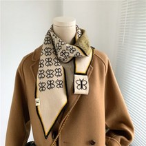 니트머플러 도깨비 목도리 캐시미어 여자 롱 여성용 럭셔리 브랜드 스카프 따뜻한 네커치프 풀라드 여성용 목 넥타이 작은 스키니 스카프 bandana echarpe 2022