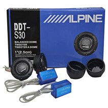 자동차스피커 2x 알파인 ddt-s30 자동차 스테레오 스피커 음악 소프트 돔 호환, 없음