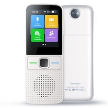 어학 학습기 번역기 스캐너 와이파이 2.4 인치 tft 배터리 작동 충전식 학습 여행 통역 번역 기계 흰색, 하얀