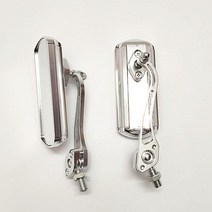자전거백미러 전동킥보드 후사경 사이드 미러 각도조절 대형 핸들설치 자전거거울 광각 시야확보 직사각형 사이드뷰 측면거울 스쿠터 실버