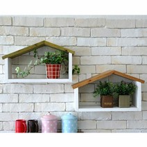 원목 하우스 선반 (대), 브라운