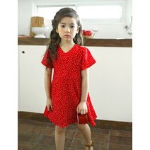 도트 플레어 원피스 (레드.블루)