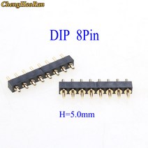 ChengHaoRan 1pcs SMT DIP 포고 핀 커넥터 Pogopin 배터리 스프링로드 접촉 테스트 프로브 전원 충전 헤더, 16 DIP 8P 5.0mm