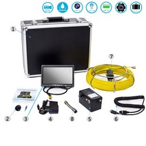 17mm 7 인치 TFT-LCD 파이프 내시경 카메라 지원 비디오 녹화 20m 직업적인 검사 산업용 시스템