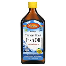 Carlson Labs Norwegian Fish Oil 칼슨랩스 노르웨이 피쉬오일 천연레몬맛 1600mg 오메가3 500ml, 1개, 1