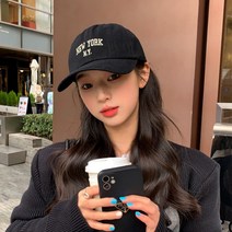지음 데일리 캡모자 모자 볼캡 남녀공용 B-131 뉴욕 빈티지 캡모자